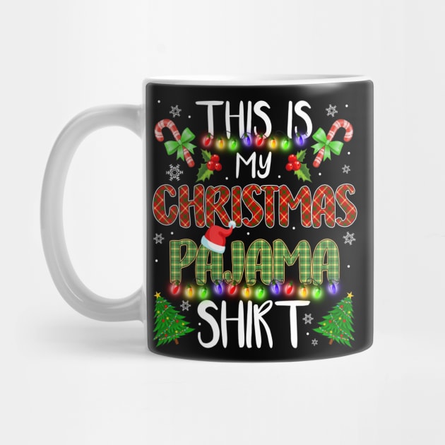 this is my christmas pajama shirt christmas tree santa lights by TeesCircle